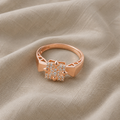 Exquisite Crystal Blossom in Rose Gold-Tone