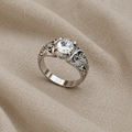 Exquisite Zirconia-Engraved Ring