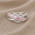 Sparkling Heart Ring with Zirconia