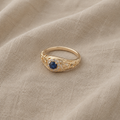 Elegant Rose Gold-Tone Sapphire Ring