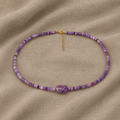 Handmade Amethyst Choker with Beads