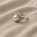 Handmade Round Beaded Ring