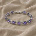 Link Bracelet with Cubic Zirconia