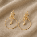 Majestic Geometric Snake Earrings
