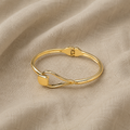 Minimalist Feather Bracelet in Gold-Tone