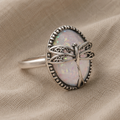 Radiant Opal Dragonfly Ring