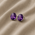 Stud Earrings with Rounded Edge