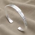 Boho Bracelet in Hammered Silver-Tone