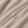 Shimmering Pink Zirconia Bracelet