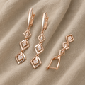 Slim Square Earrings with Links