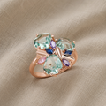 Sophisticated Mosaic Rhombus Ring