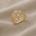 Radiant Geometric Ring with Zirconia