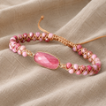 Timeless Braided Bracelet with Pink Stones