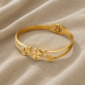 Exquisite Clover Bangle in Gold-Tone