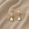 Exquisite Moon and Star Earrings