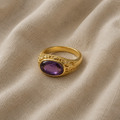 Vintage Ring with Amethyst Crystal