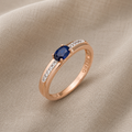 Vintage Sapphire Glow Accent Ring